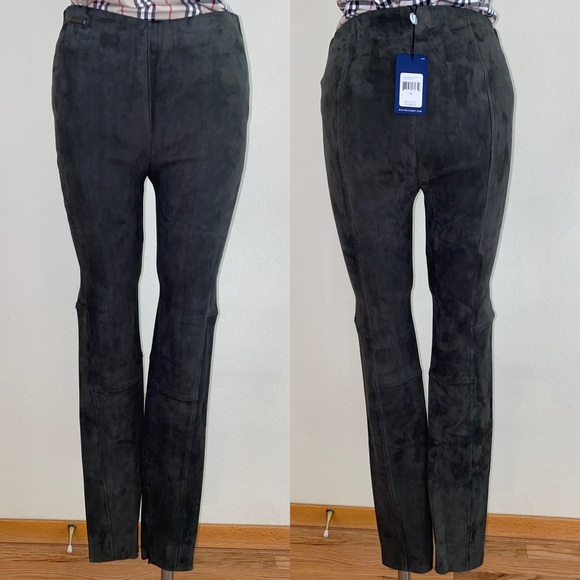 NWT! ($1,298) Polo Ralph Lauren Suede Skinny Stretch Pants - Picture 7 of 16